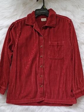 L.L Bean Cordaroy Shirt. Red. Womans M?